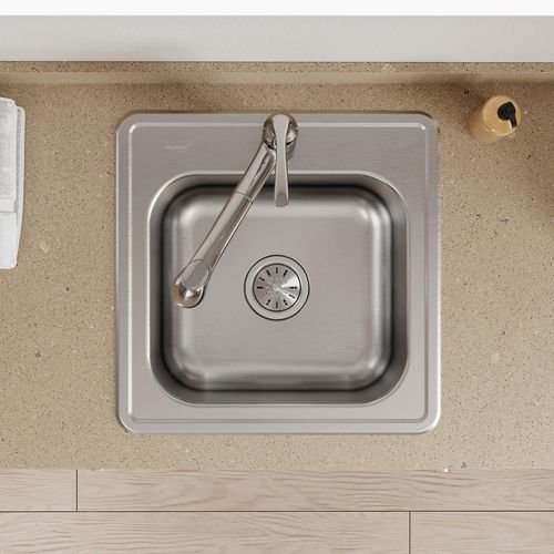 Main product image of Elkay Celebrity Stainless Steel 20" x 20" x 10-1/8" 1-Hole Single Bowl Drop-in Laundry Sink