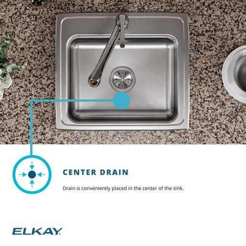 Main product image of Elkay Celebrity Stainless Steel 20" x 20" x 10-1/8" 1-Hole Single Bowl Drop-in Laundry Sink