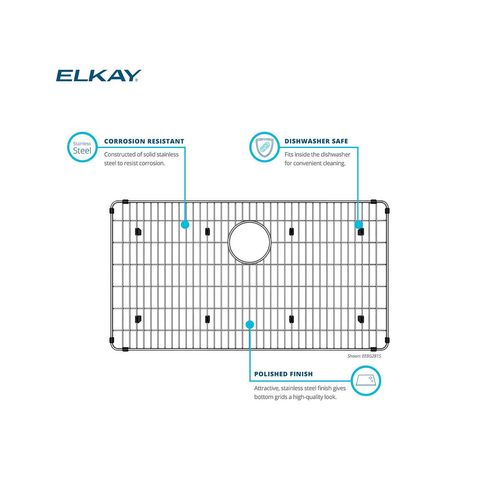 Main product image of Dayton Stainless Steel 12-7/16" x 10-11/16" x 1" Bottom Grid