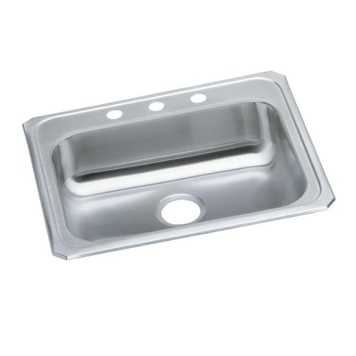 Main product image of Celebrity Stainless Steel 25" x 21-1/4" x 5-3/8" 3-Hole Single Bowl Drop-in Sink