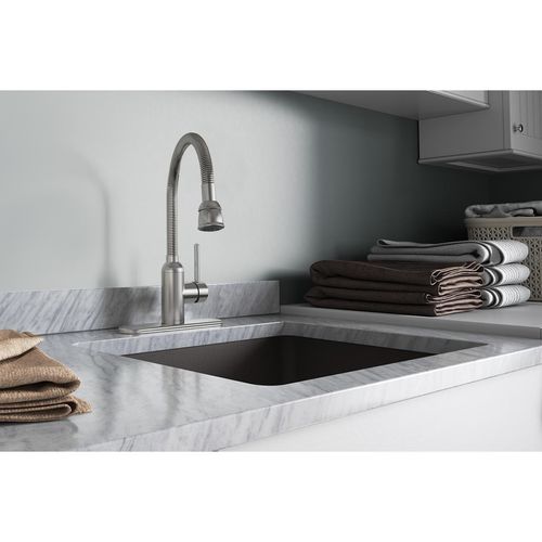 Main product image of Pursuit Laundry/Utility Faucet w/ Flexible Spout Forward Only Lever Handle (Lustrous Steel), LK2500LS