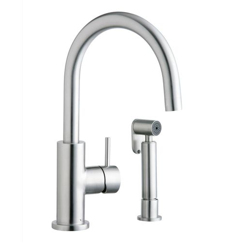 Main product image of Allure Single Hole Kitchen Faucet w/ Lever Handle and Side Spray Satin Stainless Steel, LK7922SSS