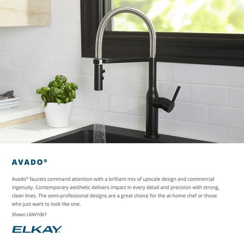 Main product image of Avado Wall Mount Single Hole Pot Filler Kitchen Faucet w/ Lever Handles (Lustrous Steel), LKAV4091LS