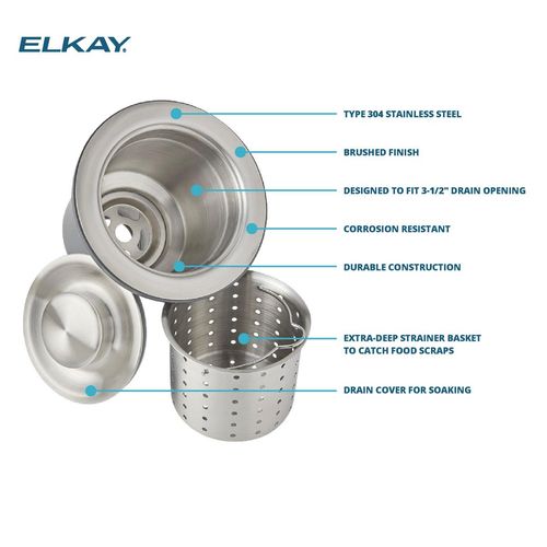 Main product image of 3-1/2" Drain Fitting Deep Strainer Basket