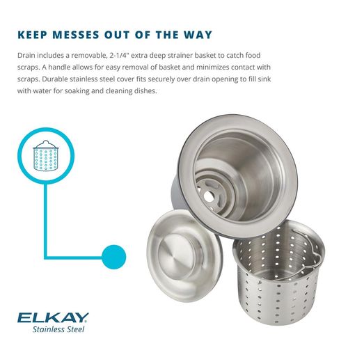 Main product image of 3-1/2" Drain Fitting Deep Strainer Basket