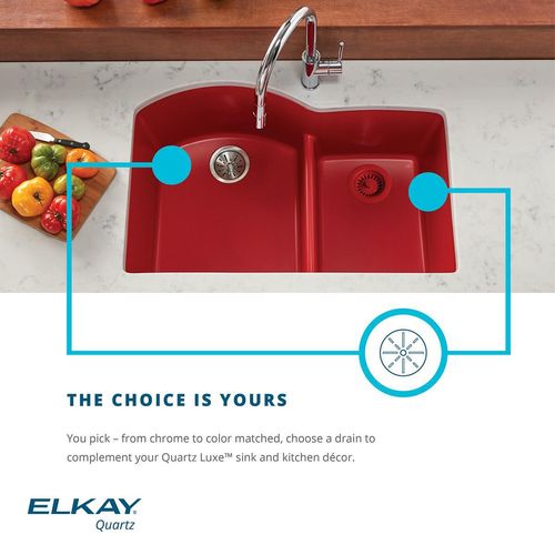 Main product image of Polymer 3-1/2" Disposer Flange w/ Removable Basket Strainer and Rubber Stopper Parchment
