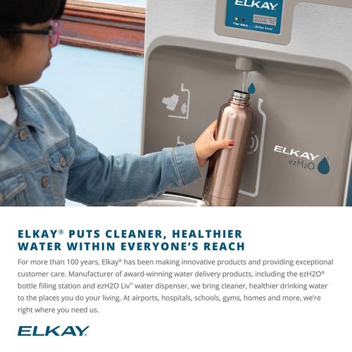 Main product image of ezH2O Refrigerated Surface Mount Bottle Filling Station Filtered 8GPH Stainless Steel