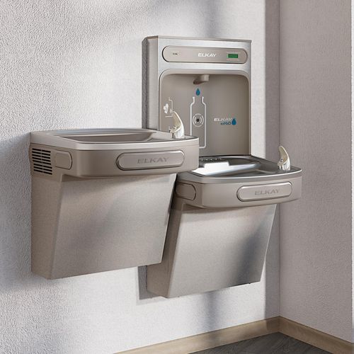 Main product image of ezH2O Bottle Filling Station & Versatile Bi-Level ADA Cooler Filtered Refrigerated (Light Gray)