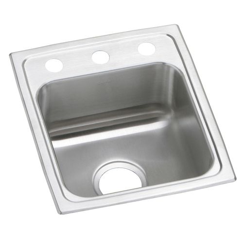 Main product image of Celebrity Stainless Steel 15" x 17-1/2" x 7-1/8" 3-Hole Single Bowl Drop-in Bar Sink