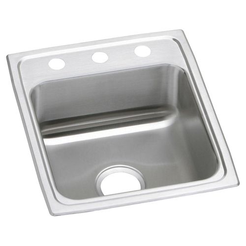 Main product image of Celebrity Stainless Steel 17" x 20" x 7-1/8" 3-Hole Single Bowl Drop-in Sink