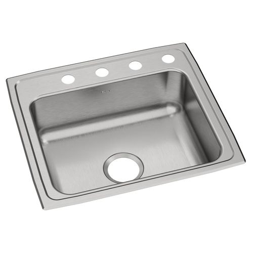 Main product image of Celebrity Stainless Steel 22" x 19-1/2" x 7-1/8" 4-Hole Single Bowl Drop-in Sink