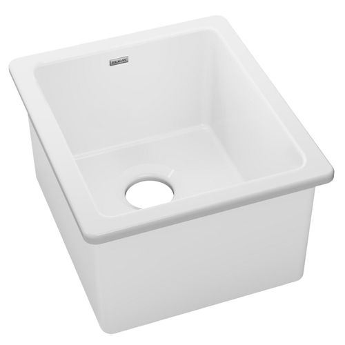 Main product image of Fireclay 16-7/16" x 18-15/16" x 9-1/16" Single Bowl Undermount Bar Sink (White)