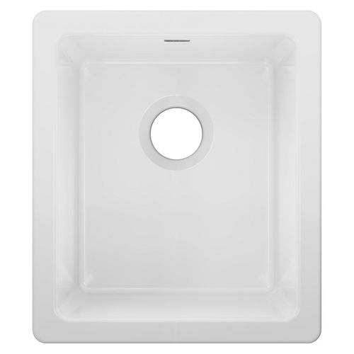 Main product image of Fireclay 16-7/16" x 18-15/16" x 9-1/16" Single Bowl Undermount Bar Sink (White)