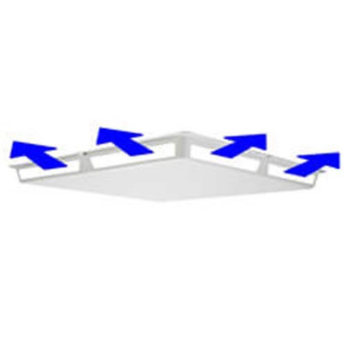 Main product image of 24" x 24" Air Deflector Cover w/ 45° Deflector,  Fits 1" Grid