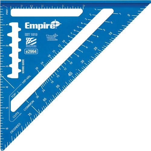 Main product image of 7" True Blue Laser Etched Rafter Square, E2994