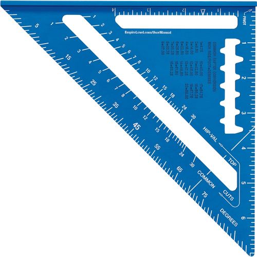 Main product image of 7" True Blue Laser Etched Rafter Square, E2994