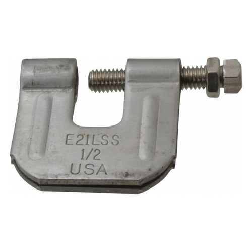 Main product image of 1/2"304 Stainless Steel C-Clamp w/ Bottom Locking Nut, 500 lb Capacity
