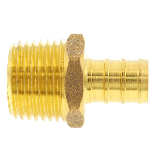 100-Pack 1/2" PEX X 1/2" Male NPT Threaded Adapter Crimp Fittings - Lead-Free Brass (Efield)