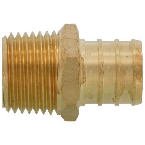 Main product image of 3/4" PEX x 1/2" NPT Brass Male Adapter (Lead Free)