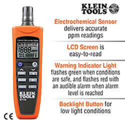 Main product image of Carbon Monoxide Detector w/ Carry Pouch and Batteries