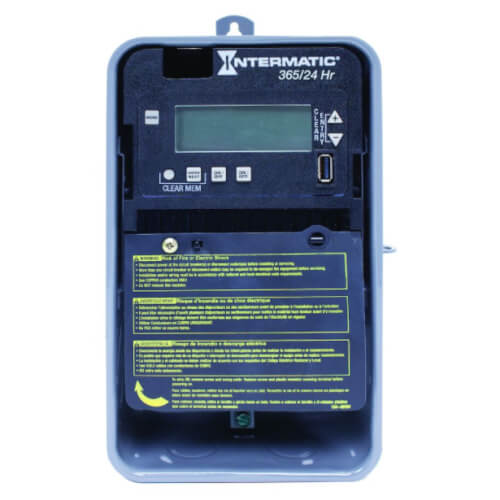 ET2000 Series 24 Hour Basic Electronic Control Switch, SPST, Type 3R Steel (120-277 VAC)