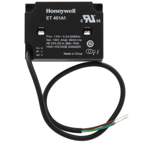 ET401A1 Honeywell ET401A1 120 Vac, 60 Hz Gas Ignition Transformer
