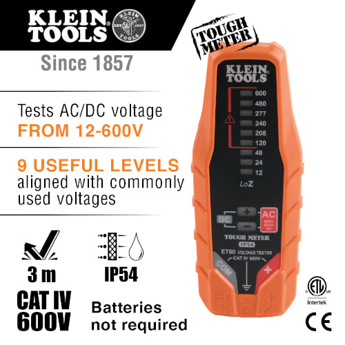 Main product image of Electronic AC/DC Voltage Tester (12 to 600V)