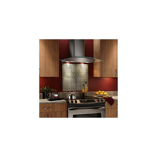 Main product image of 36" Stainless Steel Glass Canopy Chimney Hood w/ Internal Blower (500 CFM)