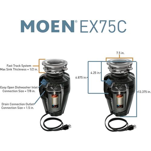 Main product image of 3/4hp Disposal Improved Installation, EX75C