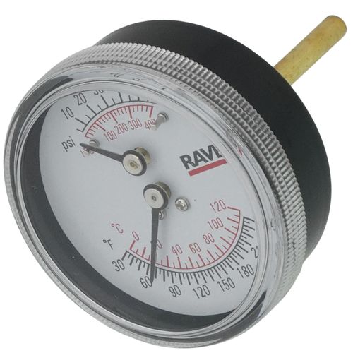 Main product image of E-Z Trialtimeter, 1/4" NPT Short Shank Boiler Gauge (0-61 PSI, 30-Degree -250-Degree (F))
