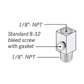 Main product image of Spin-On Gauge Mount and Bleeder, 1/8" NPT