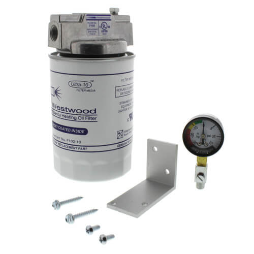 Main product image of Complete Spin-on Filter w/ Bracket Kit, Bleeder Fitting, and FLi Gauge (Epoxy Inside, 10 Micron)
