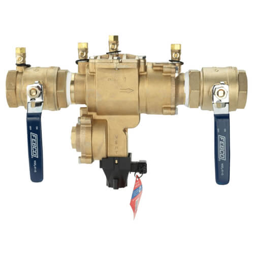 Main product image of 1-1/2" 860-QT-RP-FS Reduced Pressure Zone Assembly w/ 1/4-Turn Shutoff Valves & Flood Sensor