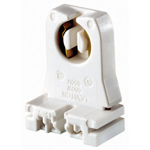 Main product image of Medium G13 Base, Bi-pin, Fluorescent Lampholder, Low Profile, Slide-on, Turn-type (White)