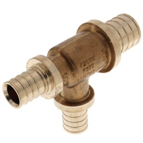 3/4" X 1/2" X 1/2" F2080 PEX Tee, for Rehau Tools Only (Lead Free Brass)