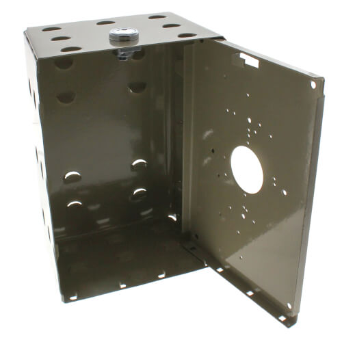 Main product image of Universal Size Steel Thermostat Guard w/ Solid Mounting Plate