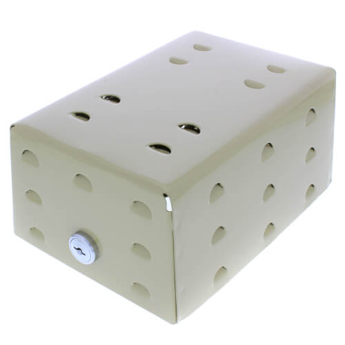 Main product image of Universal Size Steel Thermostat Guard w/ Solid Mounting Plate