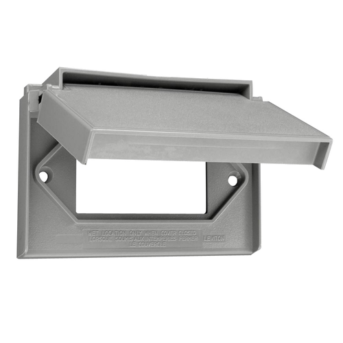 Main product image of 1-Gang Decora/GFCI Device Decora Weatherproof Wallplate/Faceplate, Horizontal (Gray)