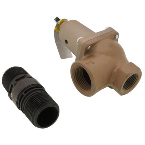 Main product image of 3/4" x 1" Boiler Pressure Relief Valve w/ Flood Sensor Connectivity (75 psi)