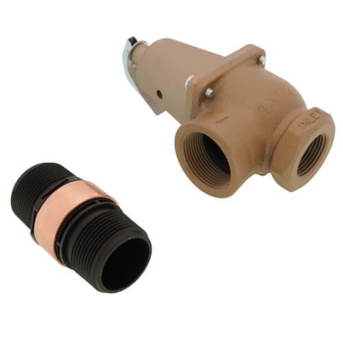 Main product image of 1" x 1-1/4" Boiler Pressure Relief Valve w/ Flood Sensor Connectivity (60 psi)