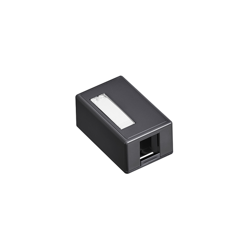 Main product image of Surface-mount Quickport, Box, Plenum Rated, 1-port (Black)