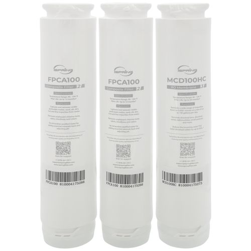 Main product image of Replacement Filter Pack for RCD100HCG Reverse Osmosis System Countertop, Includes (2) FPCA100 (1) MCD100HC (3 Pack)