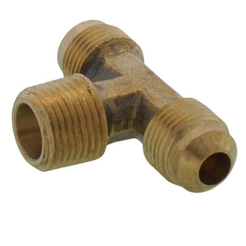 Main product image of (45-66) 3/8" Flare x 3/8" MIP Brass Branch Tee