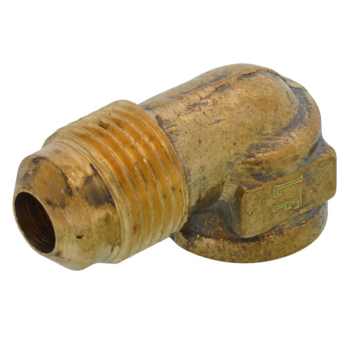 (50-64) 3/8" Flare x 1/4" FIP Brass Elbow
