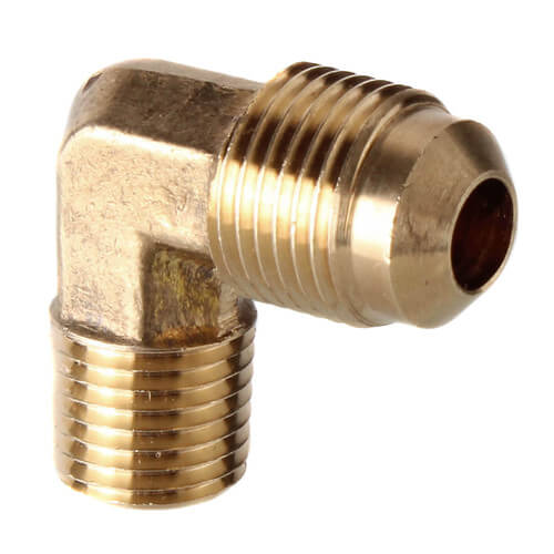 (49-64) 3/8" Flare x 1/4" MIP Brass Elbow