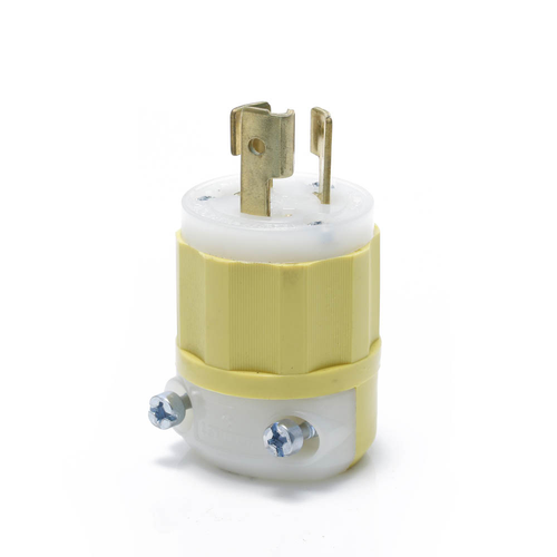 Main product image of Locking Plug, 15A, 277V Industrial Grade (Yellow & White)
