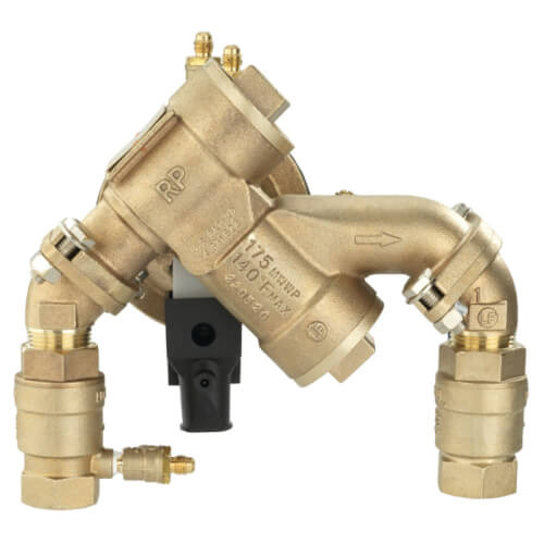 Main product image of 3/4" LF825YA-QT-RP-FS Lead Free Angled Quarter Turn Reduced Pressure Zone Assembly w/ Flood Sensor Connectivity