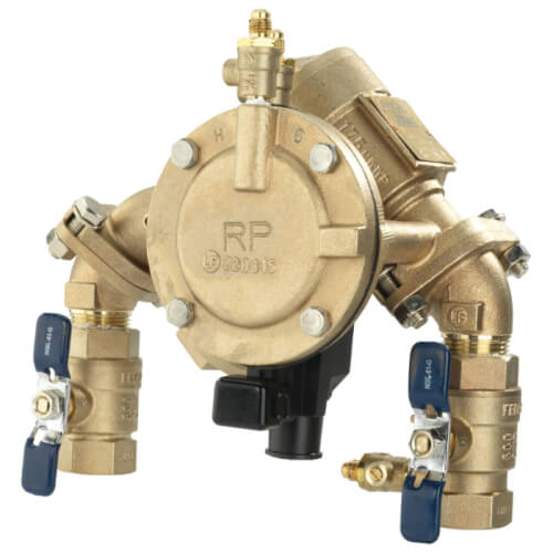 Main product image of 3/4" LF825YA-QT-RP-FS Lead Free Angled Quarter Turn Reduced Pressure Zone Assembly w/ Flood Sensor Connectivity