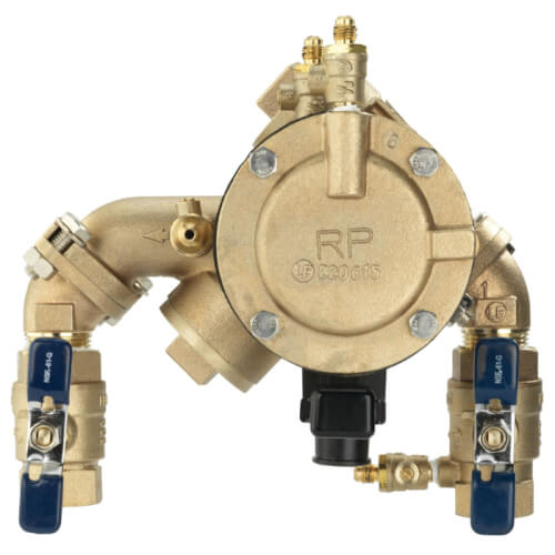 Main product image of 3/4" LF825YA-QT-RP-FS Lead Free Angled Quarter Turn Reduced Pressure Zone Assembly w/ Flood Sensor Connectivity
