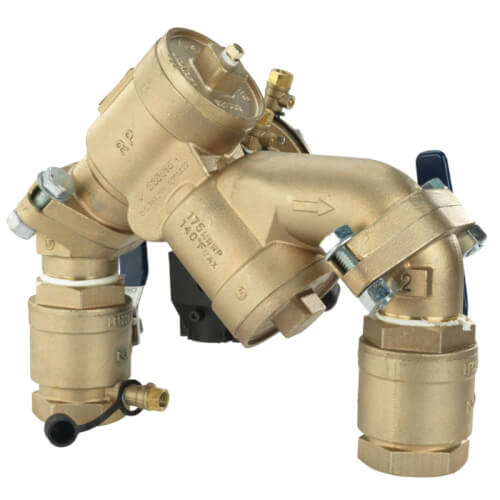 Main product image of 1-1/2" LF825YA-QT-RP-FS Lead Free Angled Quarter Turn Reduced Pressure Zone Assembly w/ Flood Sensor Connectivity